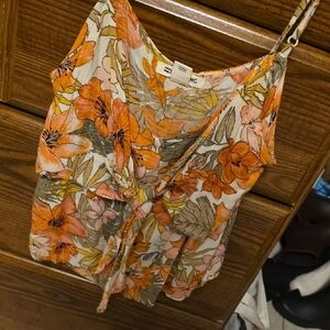 Zara Orange Floral Camisole Top